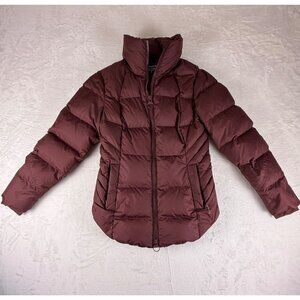 Athleta Downtown Burgundy Winter Puffer Jacket Size XS